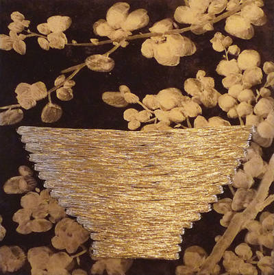 About wish 1415-2, 27x27cm, 한지에 채색과 바느질, 2014