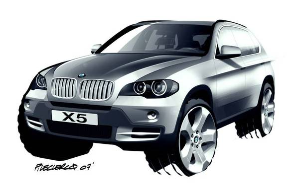 피에르 르클레어가 그린 BMW X5의 스케치. (사진 = BMW)